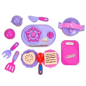 Набор посуды в корзинке, 16 предметов (Наша Игрушка, B26)