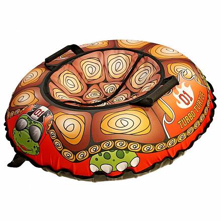 Санки надувные Тюбинг Эксклюзив - Турбо черепаха, автокамера, диаметр 100 см 