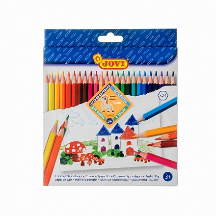 Цветные карандаши, 24 цвета 