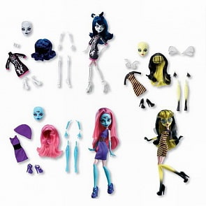 Школа монстров. Набор Создай монстра с аксессуарами (Mattel, W9175)