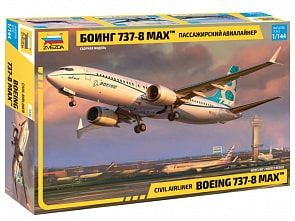 Модель сборная - Пассажирский авиалайнер Боинг 737-8 MAX (Звезда, 7026з)
