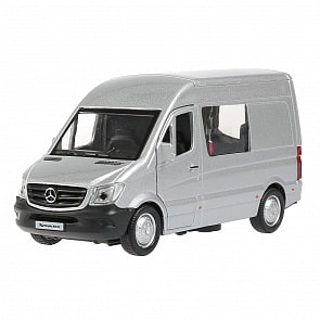 Инерционная металлическая модель - Mercedes-Benz Sprinter, 14 см, цвет серебристый (Технопарк, SPRINTERVAN-14-SR)