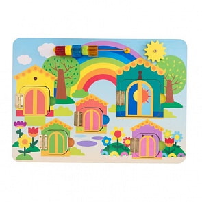 Бизиборд - Кто где живет (Деревяшки, 18WBB01)