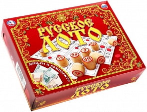 Настольная игра – Русское лото. С деньгами (Умка, 4690590149683sim)