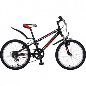 Велосипед подростковый 20" mtb gladiator 1100, хардтейл, 6 скоростей, черный (Mustang, ST20077-GL)