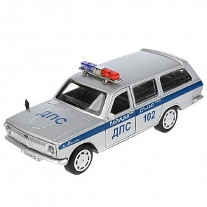 Машина Полиция Волга ГАЗ-2402 12 см двери и багажник открываются металлическая (Технопарк, 2402-12POL-SR) (ассортимент)