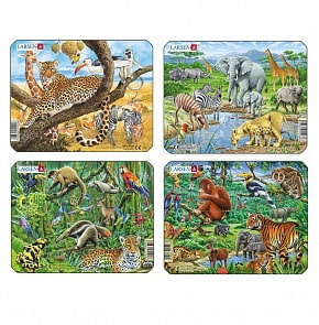 Пазл Экзотические животные, 11 деталей (Larsen, Z8)