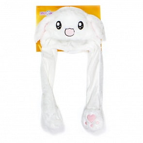 Шапка детская из серии Хлоп-Ушки - Зайчик белый (1Toy, Т17636)