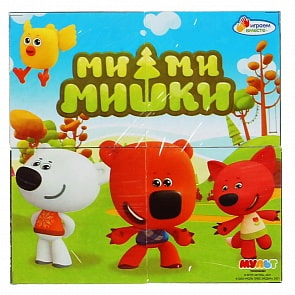 Набор из 4 кубиков – Ми-ми-мишки (Играем вместе, 01318-MMM)