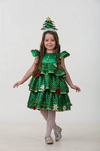 Карнавальный костюм для девочек - Елочка-Малышка, размер 116-60 (Батик, 5236-116-60)