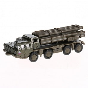 Инерционная металлическая модель - РСЗО Смерч, 15 см (Технопарк, SB-16-08-G)