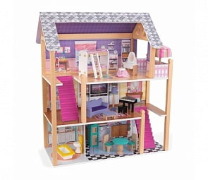 Домик из дерева - Уютный коттедж Country Road Cottage, с мебелью, 16 элементов (KidKraft, 65853_KE)