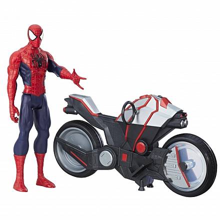 Фигурка Spider-man. Титаны - Человек-Паук и мотоцикл 