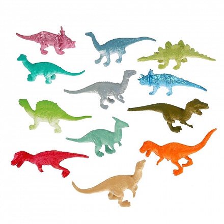 Набор из пластизоля – Динозавры, 12 фигурок  