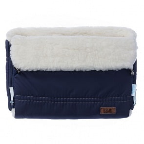 Муфта меховая для коляски Nuovita Alpino Bianco Blu scuro/Темно-синий (Nuovita, NUO-mALPB_1952)