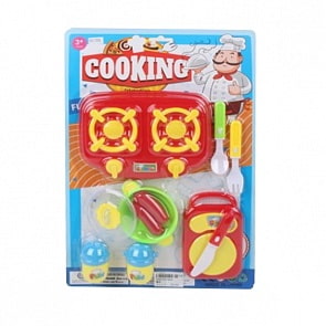 Набор посуды: плита, посуда и продукты (B1660155)