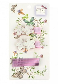 Набор заколок для волос Lukky Fashion - Заколка с блестящими орнаментами 2 штуки + невидимки 8 штук (Lukky, Т18543) (ассортимент)