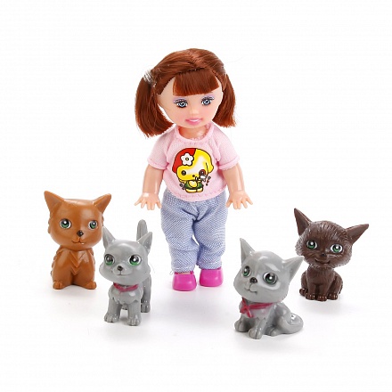 Кукла с домашними животными и аксессуарами  