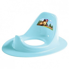 Накладка на унитаз с аппликацией "Маша и Медведь", цвет голубой (Бытпласт, 431379802sim)