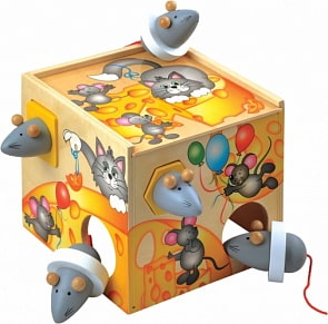 Сортировщик - Мышки в сыре (Мир деревянных игрушек, Д247)