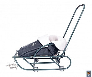 Закрытый конверт для санок 030445 из овечьей шерсти, ткань Oxford, цвет – графит (RT, 3952RT)