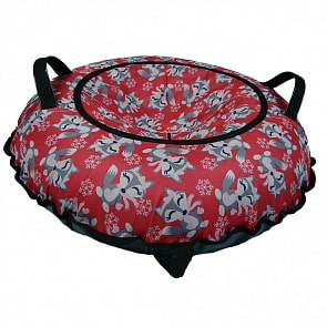 Санки надувные – Тюбинг Oxford Принт Лисички на красном, 110 см (RT, 7361rt)