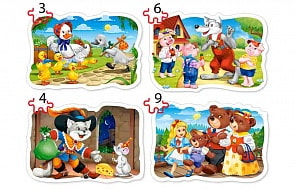 Пазлы Castorland – Сказки 4х1, 3/4/6/9 (Castorland, B-005086)
