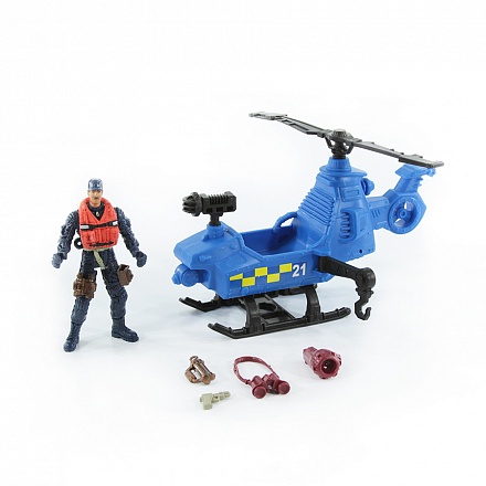 Игровой набор: Спасательный отряд патрульной команды на вертолете 