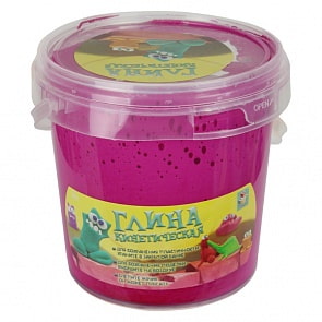 Кинетическая глина, фуксия, банка 200 грамм (1Toy, Т11351а)