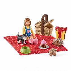 Набор - Пикник на день рождения (Schleich, 42426k) - миниатюра