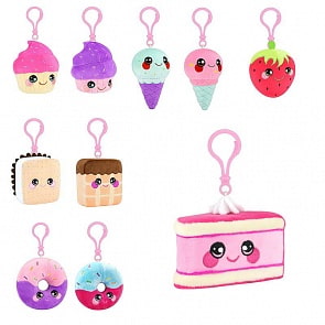 Игрушка из серии Squeezamals Скуизамалс, серия Desserts - фигурки десертов с карaбином, 6,5 см, 12 видов (Beverly Hills Teddy Bear, SQS00723)