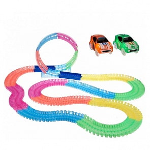 Трек, светящийся в темноте, - Мертвая петля, 223 детали, 1 машинка (Mindscope, TT360R_md)