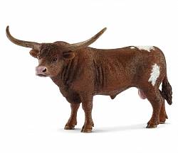 Фигурка - Техасский бык Лонгхорн (Schleich, 13866k) - миниатюра
