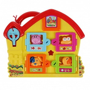 Обучающий домик-сортер, 20 стихов и песен А.Барто, учим животных,10 потешек (Умка, 0712M071-R)