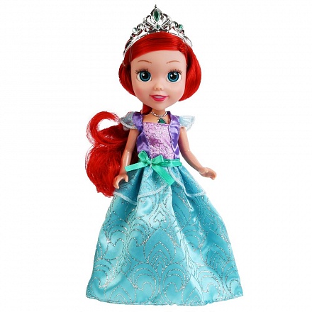Интерактивная кукла – Принцесса Ариэла, 25 см, песня АБВГДЕЙКА, 100 фраз, светится амулет 