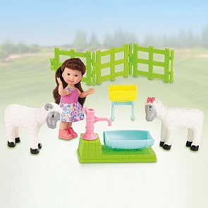 Игровой набор - Paula. В деревне, с овечками (Paula collection, MC23602b)