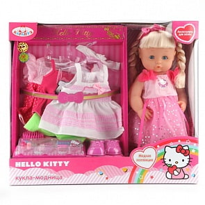 Кукла, 40 см., с набором одежды и аксессуарами, из серии «Hello Kitty» (Карапуз, B906306-RU-HELLO KITTYsim)