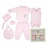 Набор одежды для детей Fimbaby 200074 от 0 до 6 мес, 6 предметов, 68 размер, розовый  - миниатюра №1