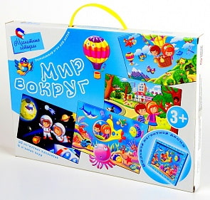 Игра магнитная развивающая - Мир вокруг, 4 игровых поля (Десятое Королевство, 01950ДК)