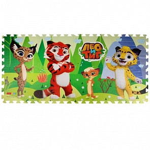 Коврик-пазл из серии Лео и Тиг 8 сегментов, каждый 31.5 х 31.5 см (Играем вместе, FS-LEOTIG)