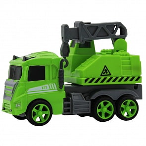 Мини-спецтехника Die-Cast - Кран, фрикционная, зеленая (Funky Toys, FT61013)