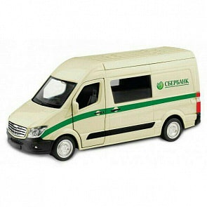 Машина металлическая с инерционным механизмом - Сбербанк, масштаб 1:36 (RMZ, SB-001)