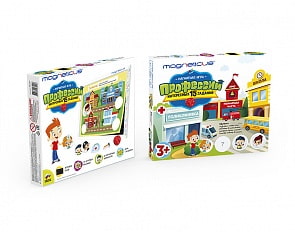 Обучающий набор – Профессии, в картонной коробке (Magneticus, POL-017)