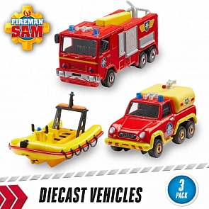 Игрушка транспортная из серии «Пожарный Сэм», 3 шт., 1:64 (Dickie, 3099629)