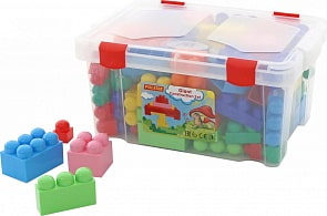 Конструктор – Великан, 74 элемента, в контейнере (Полесье, 50595)