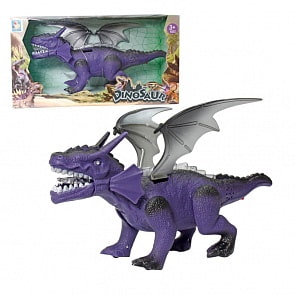 Робот динозавр Darkonia, 30 см, движение крыльями, свет, звук (1Toy, Т59094)