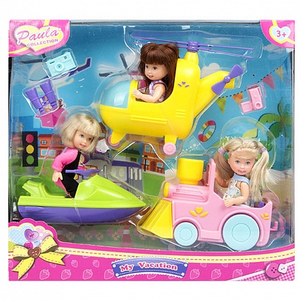 Игровой набор – Транспорт, с куколками и аксессуарами 
