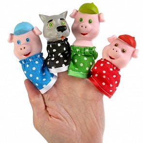 Пальчиковый кукольный театр - Три поросенка (Кудесники, СИ-876)
