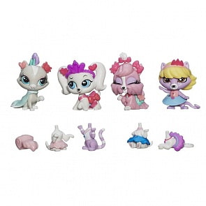 Игровой набор "4 зверюшки с аксессуарами" Littlest Pet ShopShop (Hasbro, a8218h)