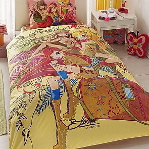 1,5 спальное детское постельное бельё серии Winx Group Nature Love, 3-12 лет (Tac, 7040B-8800003421)